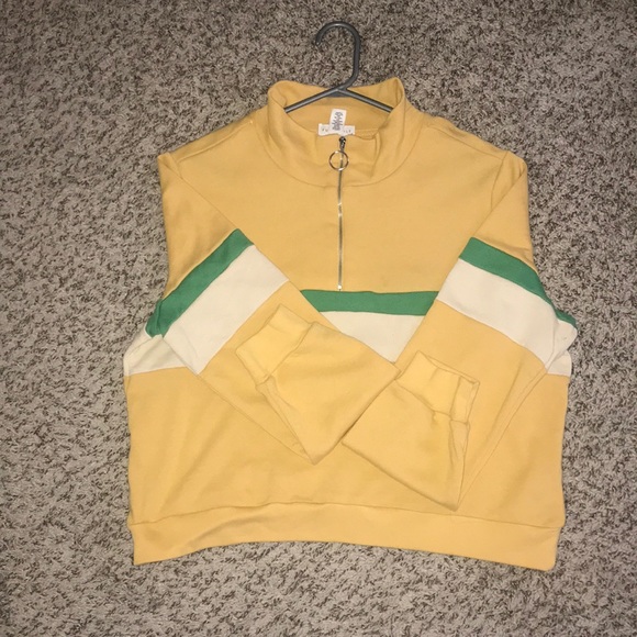 Yellow Quarter Zip Sweater - Picture 1 of 4